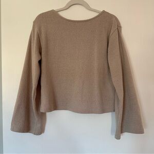 H&M Tan Bell Sleeve Sweater Size XS